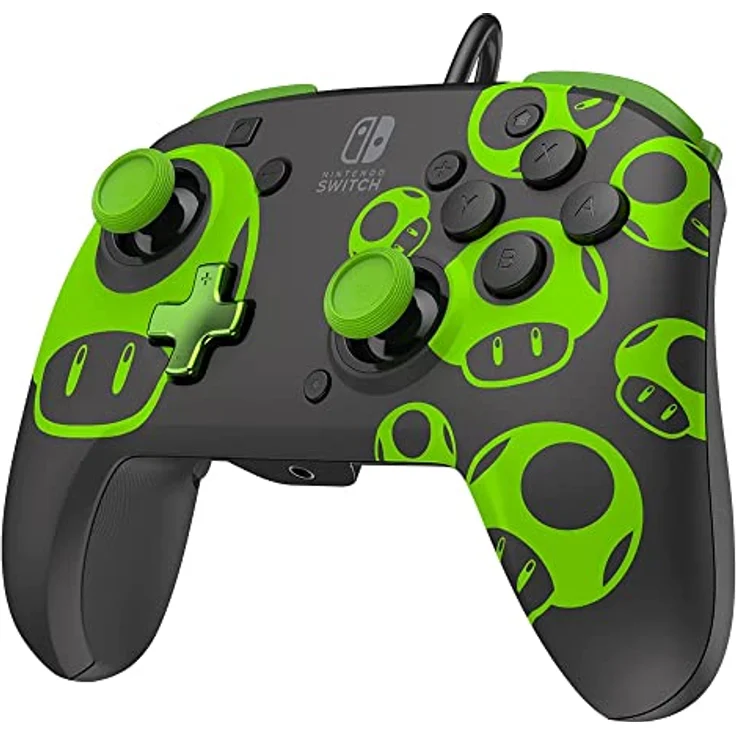 PDP Switch Rematch verkabelt controller 1-UP Glow in the dark Offiziell Lizenziert durch Nintendo - Customizable buttons, sticks, triggers, and paddles - Ergonomic Controllers – Bild 2