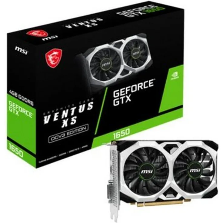 MSI GeForce GTX 1650 D6 VENTUS XS OCV3 Grafikkarte, Next-Gen-Grafikkarte mit effizienter Kühlung