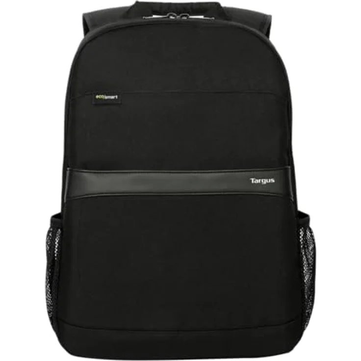 Targus GeoLite EcoSmart Advanced Backpack 15.6", Notebooktasche für 14-16 Zoll Laptops, Schwarz, aus recyceltem Material, wasserabweisend, mit Trolley-Gurt und gepolstertem Rückenteil – Bild 1