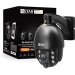 INSTAR IN-9420 2K+ schwarz, Überwachungskamera mit KI (AI) - IP Kamera - PIR - Steuerbar PTZ - Innen- und Außenbereich - Audio - HomeKit - MQTT