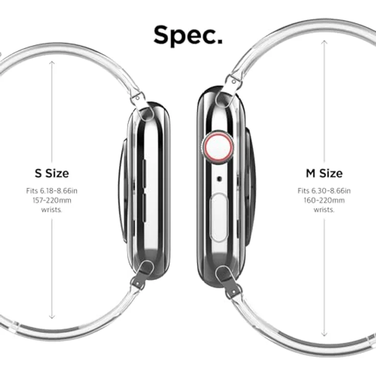 elago Clear Band, Transparentes Smartwatch Ersatzband für Apple Watch 10/9/8/SE2/7/SE/6/5/4 und Ultra 2/Ultra [49/46/45/44/41/40/38/39mm], aus strapazierfähigem TPU-Material, ergonomisches Design, austauschbare Schnalle – Bild 5
