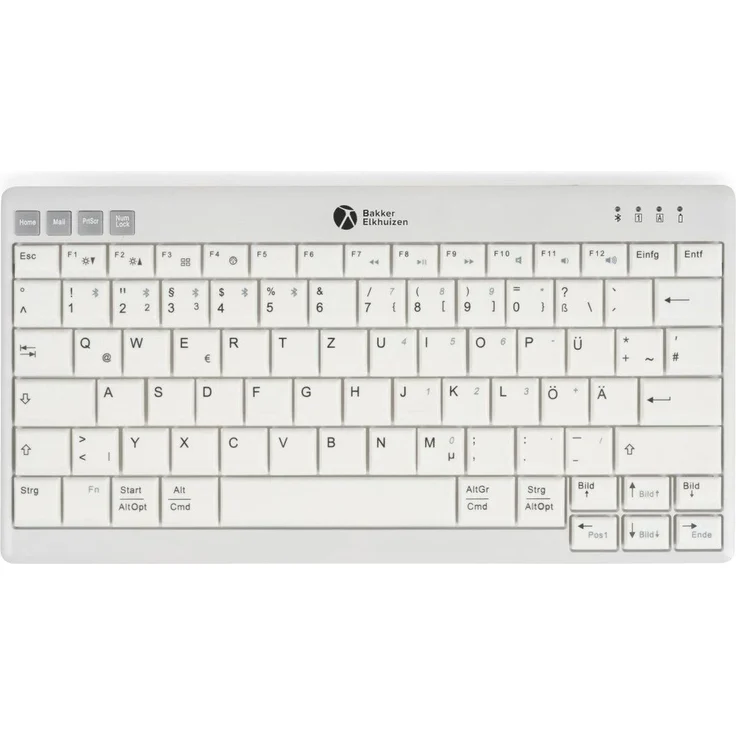 Bakker Elkhuizen UltraBoard 950 V2, Wireless Ergonomische Tastatur mit QWERTY-Layout, Grau