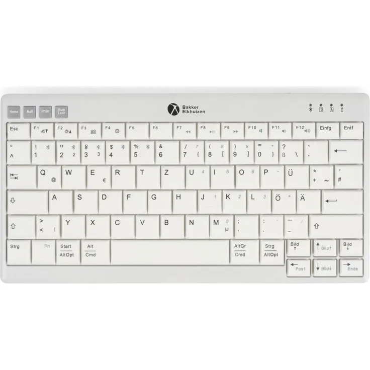 Bakker Elkhuizen UltraBoard 950 V2, Wireless Ergonomische Tastatur mit QWERTY-Layout, Grau