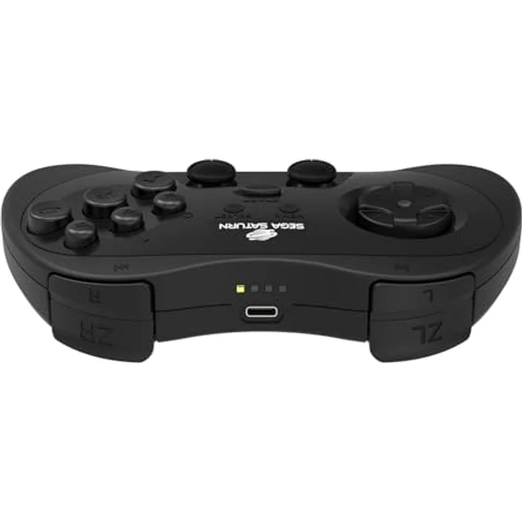Retro-Bit PRO Wireless Controller für Sega Saturn, schwarz, mit Hall Effect Analogsticks und 3D Unterstützung, kompatibel mit USB-Geräten – Bild 4