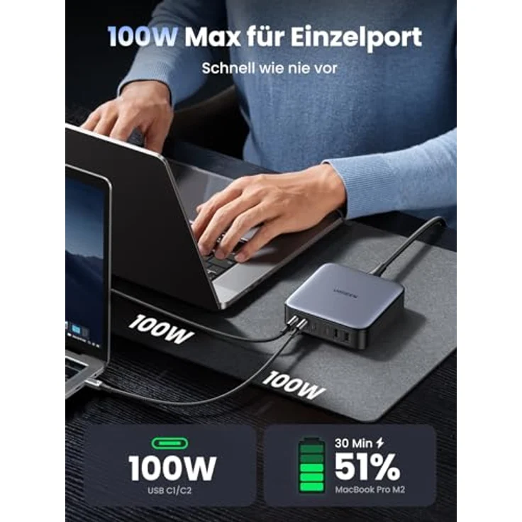 UGREEN 2USB-A+4USB-C 200W Desktop Fast Charger – Bild 3