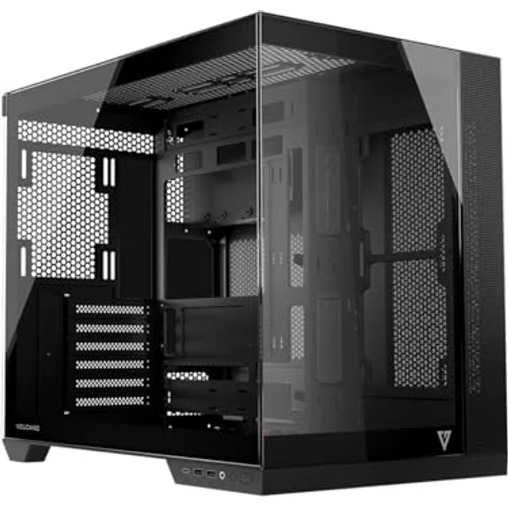 Modecom Volcano Panorama NF MIDI Gaming Gehäuse, Grau, für CPU-Kühler bis 175 mm und Grafikkarten bis 400 mm – Bild 1
