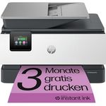 HP OfficeJet Pro 9120e Multifunktionsdrucker, 3 Monate gratis drucken mit HP Instant Ink inklusive, HP+, Drucker, Scanner, Kopierer, Fax, WLAN, LAN, Duplex, Airprint, Grau-Weiß
