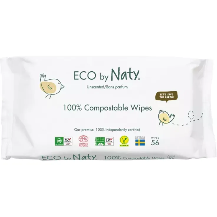 Eco by Naty Sensitive 100 % Compostable Wipes