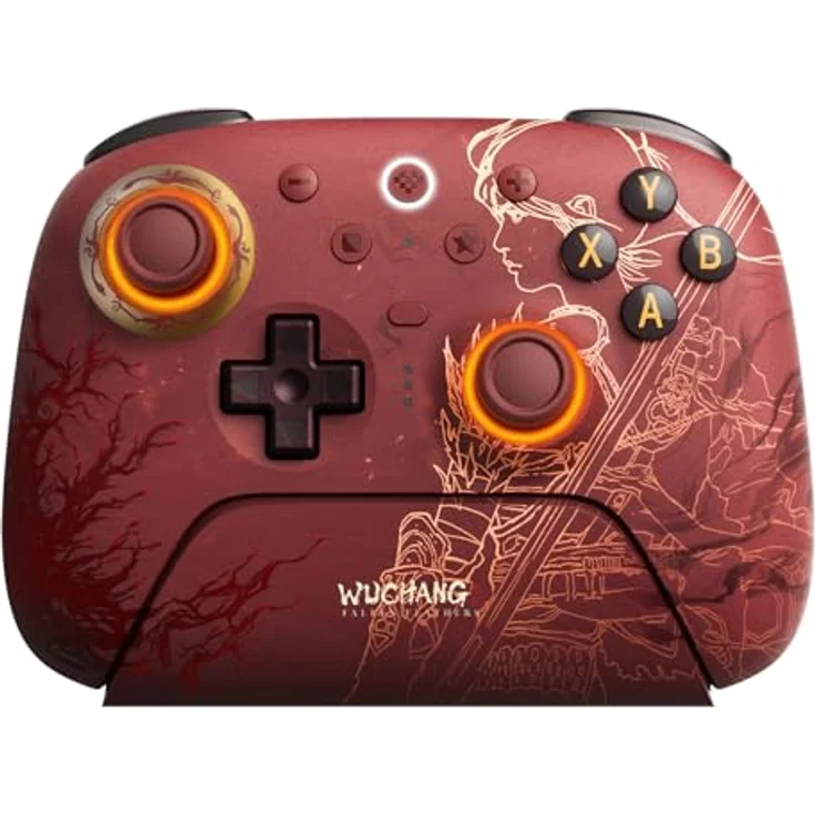8bitdo Ultimate 2 Wireless Controller Wuchang Edition, Gaming Controller für Android und Windows, rot, mit TMR-Joysticks und RGB-Beleuchtung – Bild 1