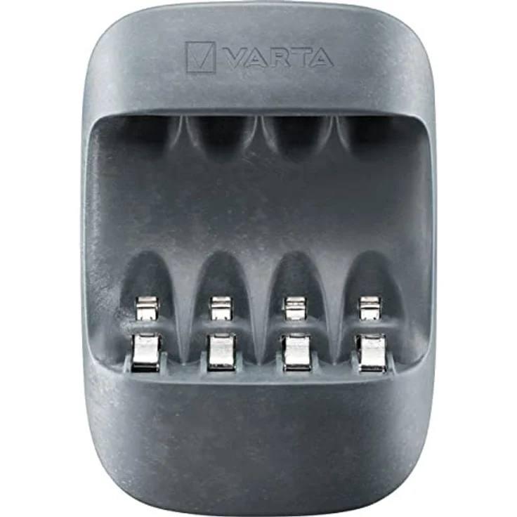 Varta Eco Charger (geeignet für 4 AA-AAA Akkus, Gehäuse aus 50% Bioplastik mit Einzelschacht- und Erhaltungsladung, inkl. 4x AA 2100mAh Recharge Accu Recycled, Verpackung aus 90% recyceltem Material) – Bild 2
