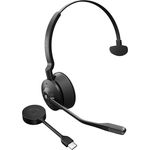 Jabra Engage 55 SE Mono Headset MS, Link 400c DECT Adapter USB-C, DECT Wireless Security, 150m Reichweite, ultraleicht - Schwarz