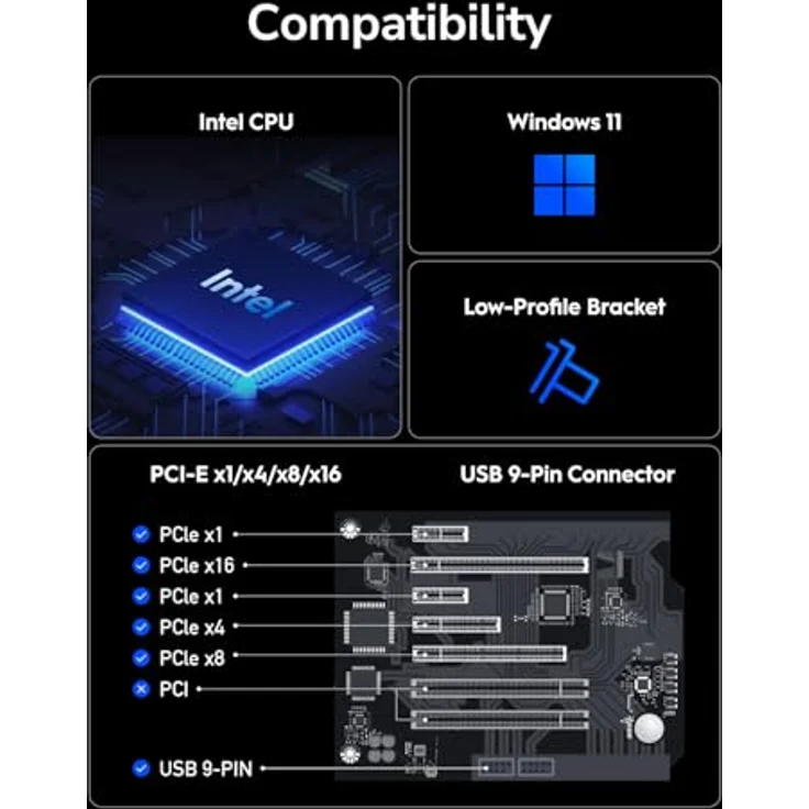 Cudy WiFi 7 WE9300S PCIe WiFi Karte für PC, 6GHz Tri-Band Wireless Adapter, Intel BE200 Chipsatz, Bluetooth 5.4, High Gain Antenne, Einfache Installation – Bild 5