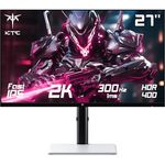 KTC H27E6 Gaming Monitor 27 Zoll, 300Hz QHD Fast IPS, 1ms, Freesync & G-sync, weiße PC Bildschirm, HDR400, 144% sRGB, DP1.4/HDMI 2.1