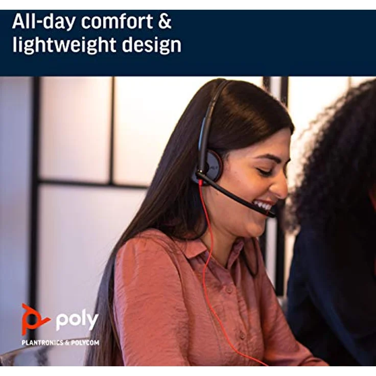 Plantronics Stereo-Headset Blackwire C3220 mit USB-C Anschluss, Noise Cancelling, Soundguard und flexiblem Mikrofonarm, schwarz – Bild 5