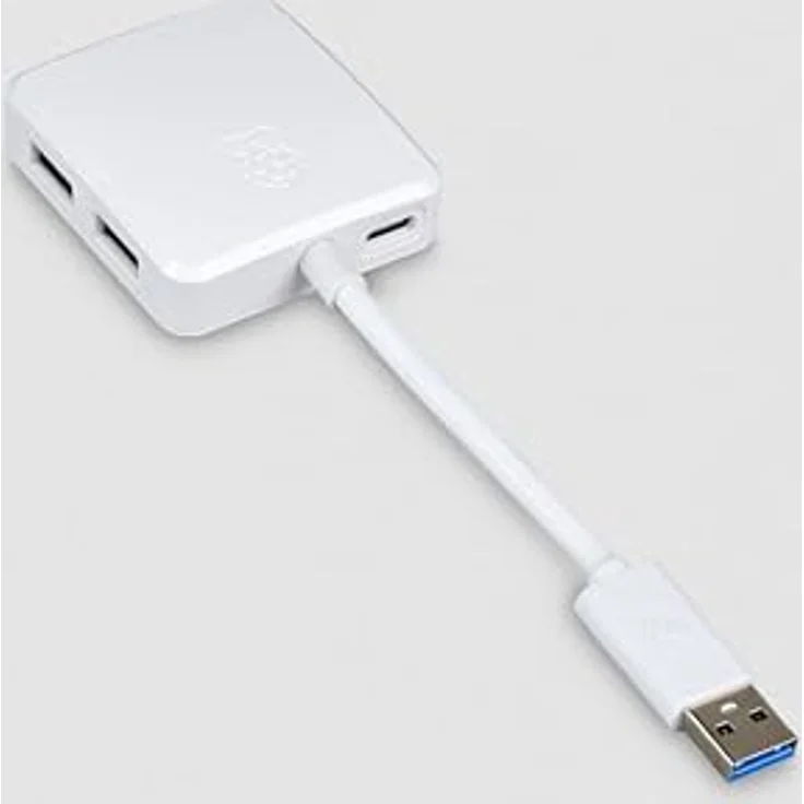 Raspberry Pi USB 3.0 Hub, Vier Downstream-USB-3-Typ-A-Anschlüsse in Schwarz – Bild 2