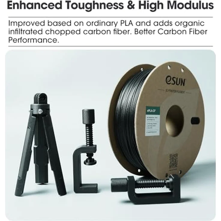 eSUN ePLA-CF Kohlefaser Gefüllt PLA Filament 1.75mm, Maßgenauigkeit +/- 0.03mm, 1KG Spule für FDM 3D Drucker, Lila – Bild 5