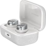 Sennheiser Momentum True Wireless 4 Smart Earbuds Bluetooth 5.4, kristallklarem Klang, ergonomischem Design, 30 Stunden Akkulaufzeit und Adaptive ANC, LE Audio und Auracast – Weiß Silber