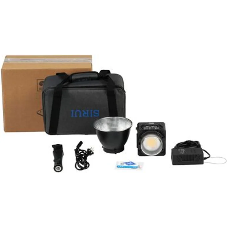 Sirui C300X Mini LED Bi-Color Dauerleuchte 300W, kompakt mit Reflektor, Handgriff und Tasche, präzise Farben, 1,4 kg