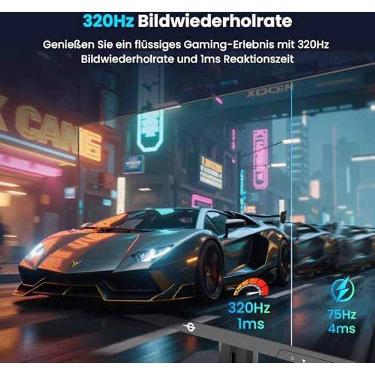 TITAN ARMY P2712V, 27 Zoll Gaming Monitor mit 4K@160Hz, FHD@320Hz, Fast IPS 1ms, HDR400, Adaptive-Sync, 135% sRGB, HDMI 2.1 und DP 1.4, ergonomisch anpassbar – Bild 4