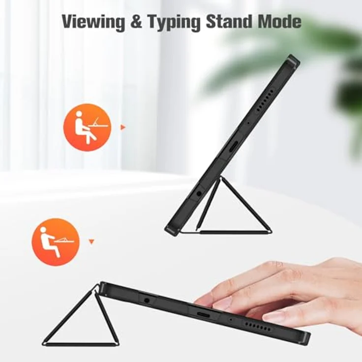 FINTIE Hülle für Samsung Galaxy Tab A11 8,7" 2025/Tab A9 8,7 Zoll, Ultra Dünn mit Transparenter Rückseite, Schwarz, Praktischer Trifold-Ständer und Sicherer Magnetverschluss – Bild 4