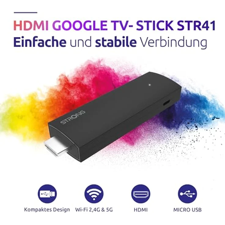 Strong SRT41 (Google Assistant), Streaming Media Player, Schwarz – Bild 6