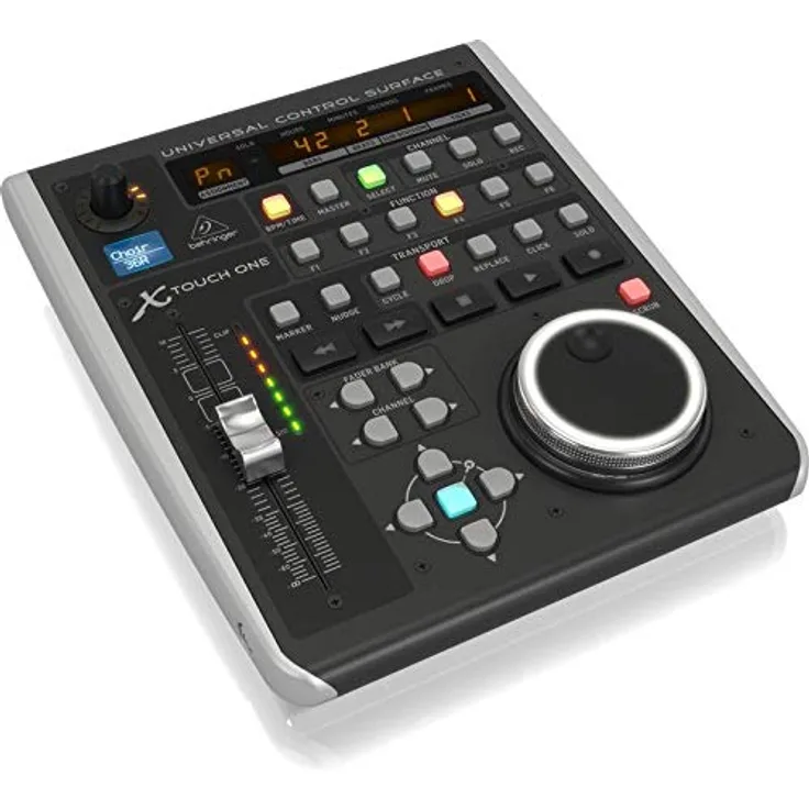 Behringer X-TOUCH ONE Universal-Bedienoberfläche mit berührungsempfindlichem Motor-Fader und LCD-Scribble-Streifen