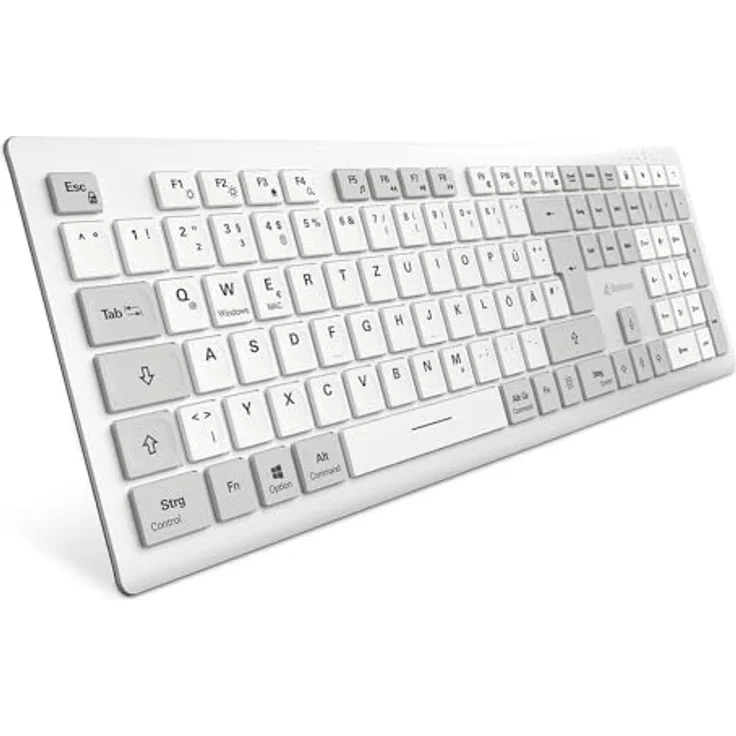 Sharkoon OfficePal K30W, Weiß, Drahtlose Tastatur mit extra-leisem Scissor-Schalter – Bild 1