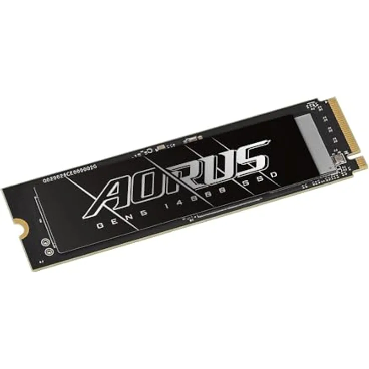 GIGABYTE AORUS Gen5 14000, 4 TB M.2 SSD mit 14100 MB/s Lesegeschwindigkeit, 232-Layer TLC NAND, 8 GB DRAM Cache