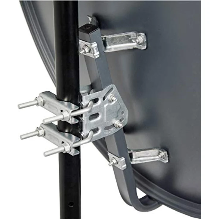 PremiumX Satelliten-Komplettanlage 80cm Satellitenschüssel Anthrazit Satellitenantenne Twin LNB 4X F-Stecker, 1 SAT für 2 Teilnehmer, 4K Ultra HD 3D Full-HD HDTV 3D, Premium X – Bild 4