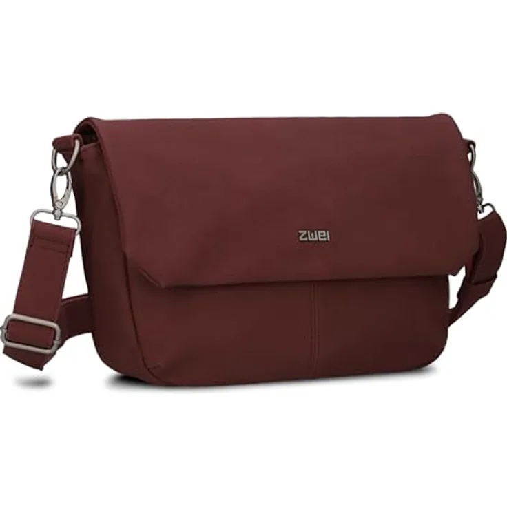 Zwei Mademoiselle.M Messenger, 33 cm Laptopfach in Rot, 100% Polyurethan