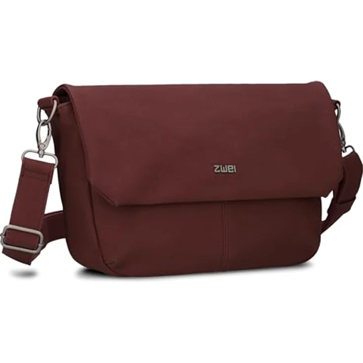 Zwei Mademoiselle.M Messenger, 33 cm Laptopfach in Rot, 100% Polyurethan – Bild 1