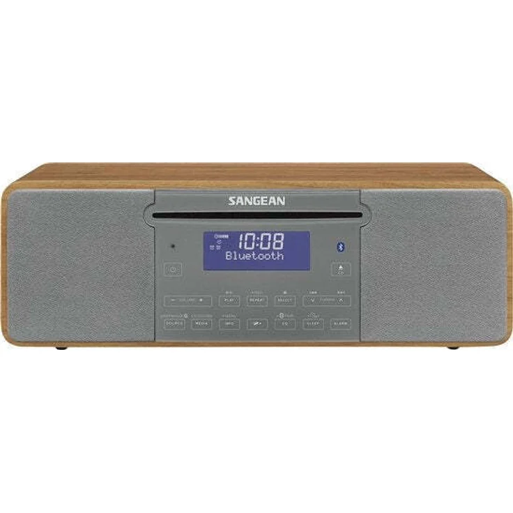 Sangean DDR-47BT, Digitalradio mit CD, DAB+, BT, Holzgehäuse, 20 Stationsspeicherplätze und USB-Anschluss