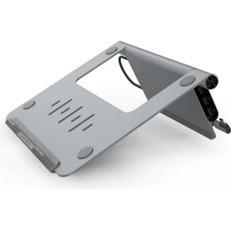 CASA HUB Stand mit USB-C 5-in-1 Hub Notebookständer | Aluminum | USB 3.1 Gen.1 | 100W PD