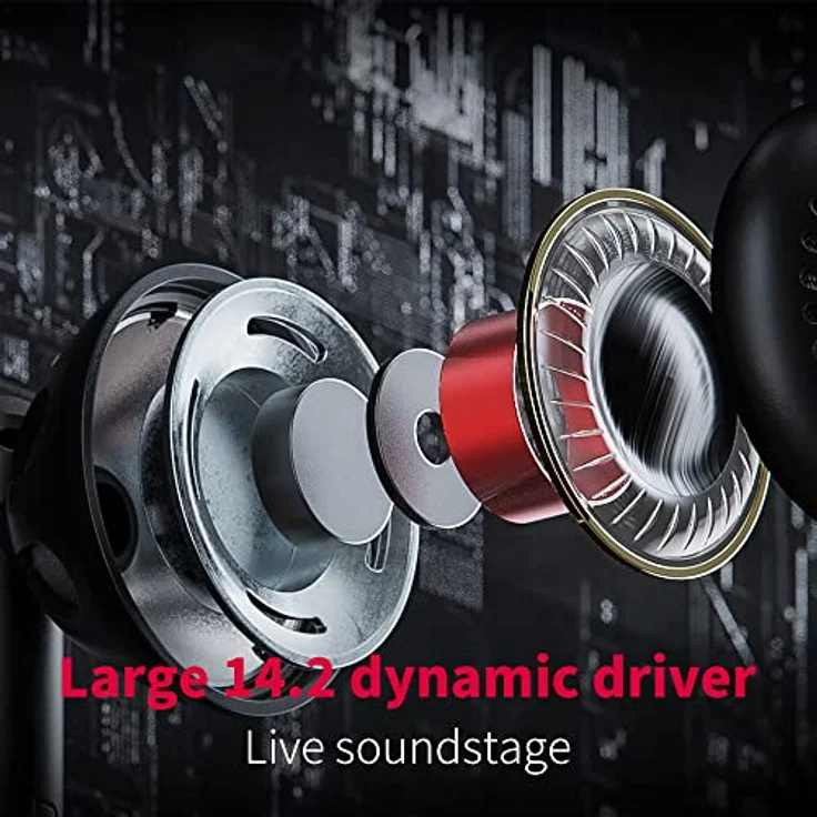 FiiO FF5 Earbuds Ohrhörer, dynamischer Treiber, Acoustic Resistance Pipe Design, Schwarz – Bild 3