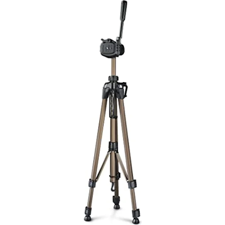 Hama Kamera Stativ Star 62 (Einstiger Dreibeinstativ mit 3-Wege-Kopf, Fotostativ mit 64-160cm Höhe, Kamerastativ passend für Spigelreflex- und Systemkameras) Champagner – Bild 5