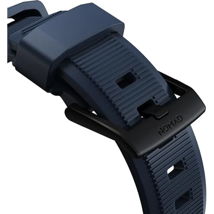 NOMAD Rugged Strap V2, strapazierfähiges Uhrenarmband aus Kunststoff FKM für Apple Watch 42/44/45/49mm, Atlantic Blue, wasserresistent, rostfreie Stahl-Ösen und Schnallen – Bild 4