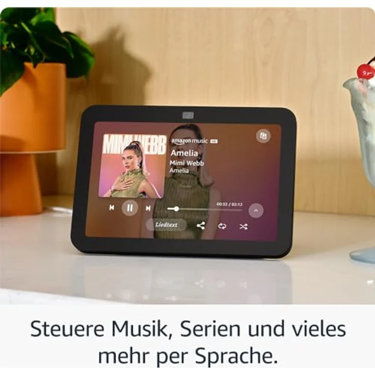 Amazon Echo Show 8 (3. Gen., 2023) | Smarter HD-Touchscreen mit 3D-Audio, Smart-Home-Hub und Alexa | Anthrazit – Bild 2
