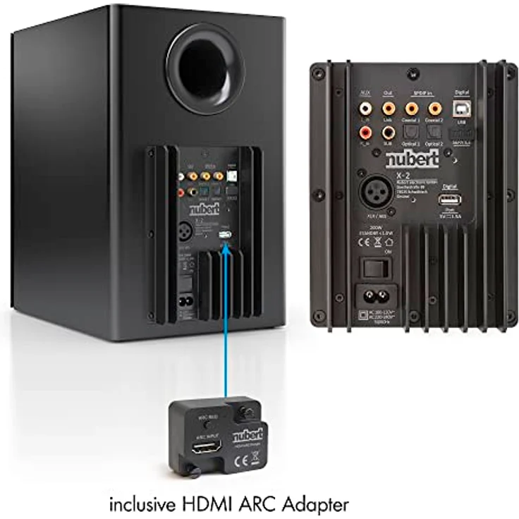 Nubert nuPro XS-4000 RC | Schwarzers Regallautsprecherpaar | 2 Stück High End Kompaktlautsprecher | Bluetooth Lautsprecher aptX HD | Lautsprecher Verbindung kabellos High Res | Aktivboxen mit 2 Wegen – Bild 3