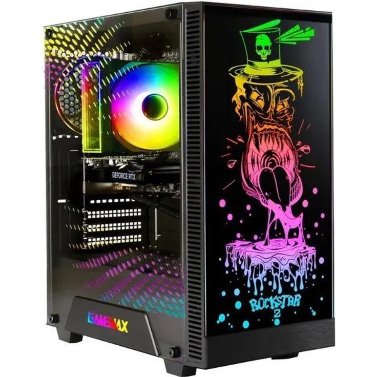 Hyrican GAMEMAX Rockstar 8002, Gaming-PC mit AMD Ryzen 7 5700X, 16GB RAM, 1TB SSD, NVIDIA GeForce RTX 5060 Ti, RGB Midi-Tower, Windows 11 Home