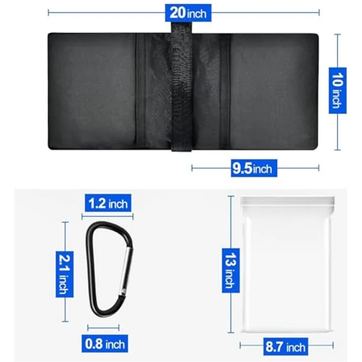 EMART Sandsack Set, 2 Stück strapazierfähige Sandbags für Stativ Fotografie mit 11,7 kg Tragkraft, Nylon-Konstruktion – Bild 2