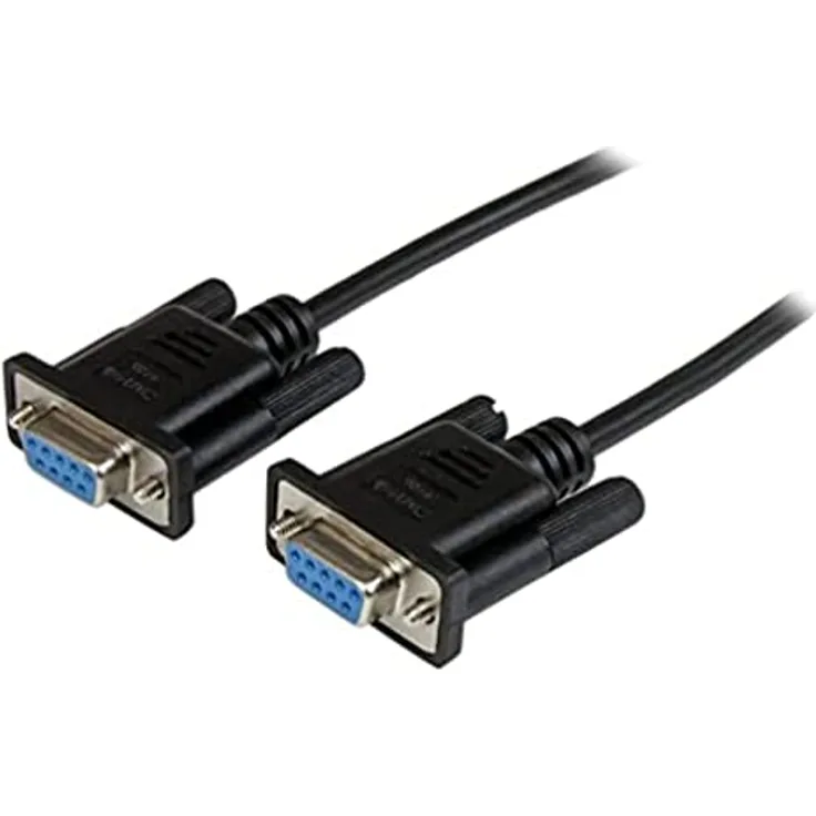 StarTech.com DB9 RS232 Serial Null Modem Cable - Nullmodemkabel - DB-9 (W) - DB-9 (W) - 1,0m - geformt, Flügelschrauben - Schwarz (SCNM9FF1MBK)