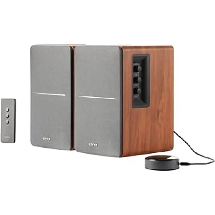 Edifier R1280T Aktivlautsprecher im Set mit WiiM Mini - Multiroom, AirPlay 2, Alexa, Siri, Hi-Res Audio Streaming - Schwarz – Bild 2