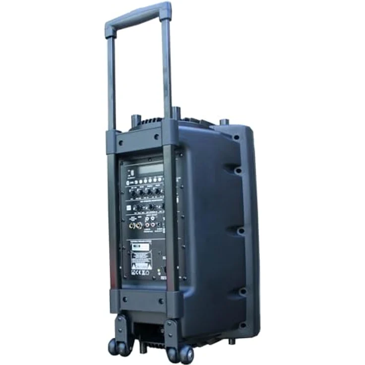 E-Lektron EL30-M 700W Mobile PA Sound Anlage Akku-MP3-USB-SD inkl. Funkmikrofone Soundsystem - EL812660, Bluetooth-Lautsprecher mit integriertem Verstärker, 2-Wege Bassreflex-Technologie, BLUETOOTH 5.0 TWS-Empfänger, FM-Radio, inkl. 2 Funkmikrofone, stabiles ABS-Kunststoffgehäuse - Schwarz – Bild 6