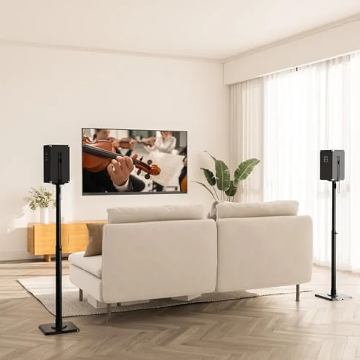 Mounting Dream Lautsprecherständer Bücherregal Lautsprecherständer für Universal Sat-Lautsprecher, 2er Set für Bose Polk JBL Sony Yamaha und andere - 11 lbs Kapazität – Bild 8