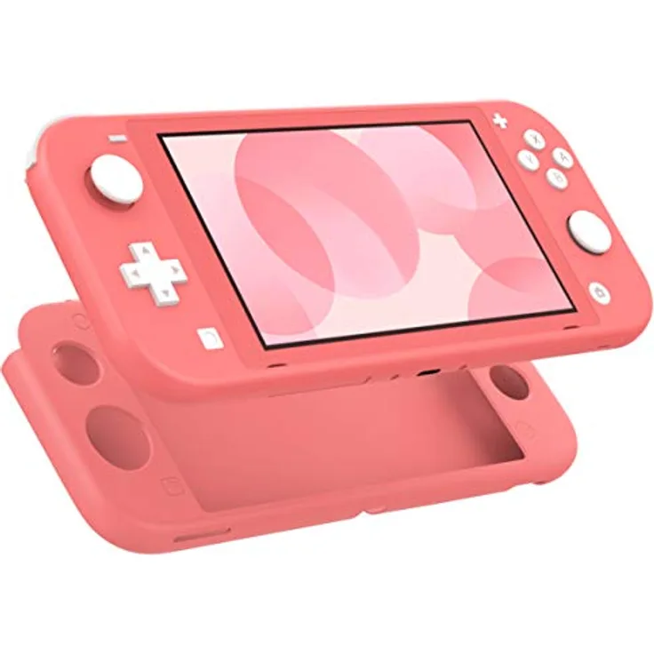MoKo Hülle für Nintendo Switch Lite, Silikon Schutzhülle rutschfest und stoßfest, ultradünn, rosa