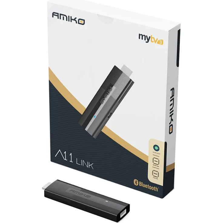 Amiko A11 Link 4K IPTV Stick - Android 11, 2GB RAM, 16GB Speicher, Bluetooth 5.0, mit MyTV3 App