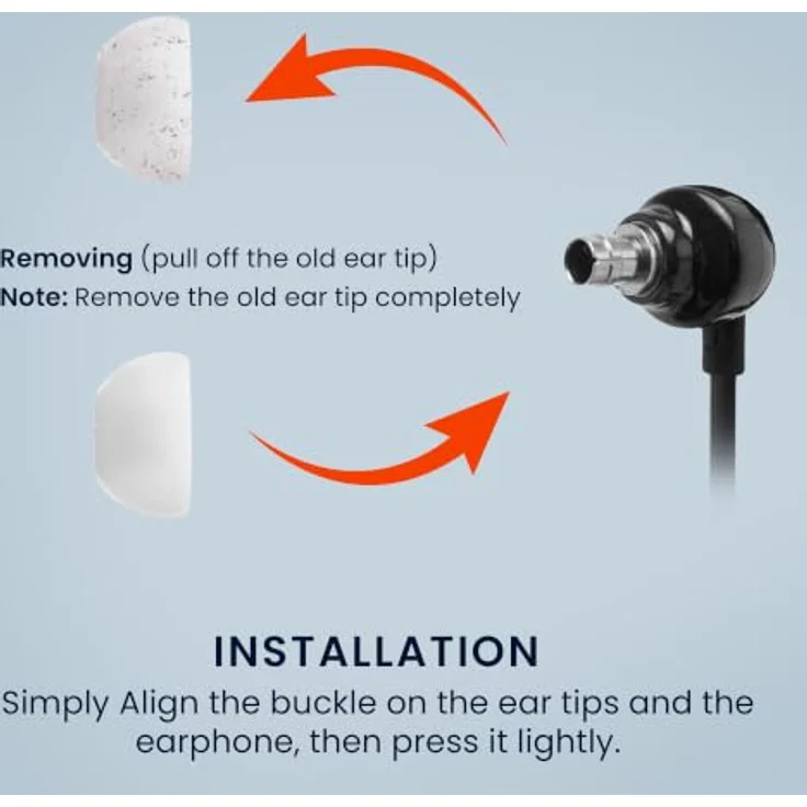 kwmobile 8x Ersatzpolster für Sennheiser CX 300S / CX 6.00BT / Momentum In-Ear - Silikon Ohrstöpsel in 4 Größen für optimalen Tragekomfort – Bild 4