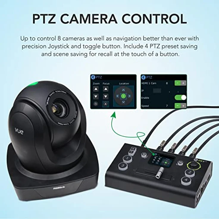 RGBlink Mini Pro V3, 4K HDMI Signalumschalter mit USB 2.0 One-Key-Aufnahme und Touch-Display, schwarz, 4 HDMI 2.0 Eingänge, Streaming als Webcam – Bild 5