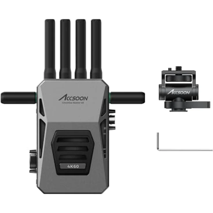 Accsoon CineView Master 4K Receiver, Drahtloser RX-Videoempfänger mit HDMI, SDI, 25 ms Latenz, Reichweite bis 2,5 km – Bild 1