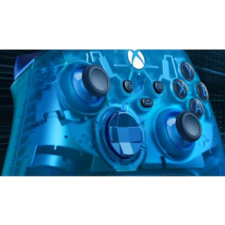 Xbox Wireless Controller – Sky Cipher Special Edition, transparent blau mit himmelblauen Griffen und Metallic-Elementen – Bild 4